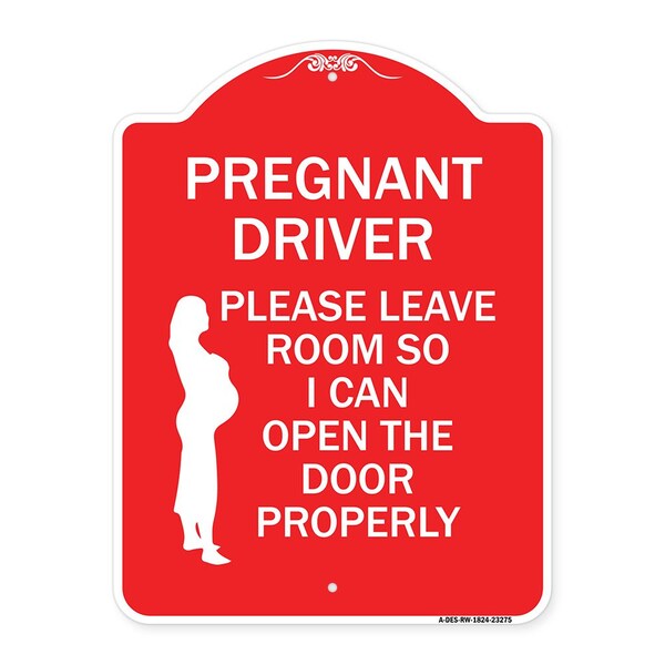 Pregnant Driver Please Leave Room So I Can Open the Door Properly With Graphic, A-DES-RW-1824-23275